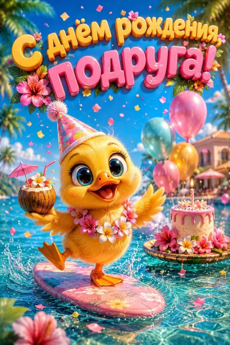 С днём рождения, ПОДРУГА!