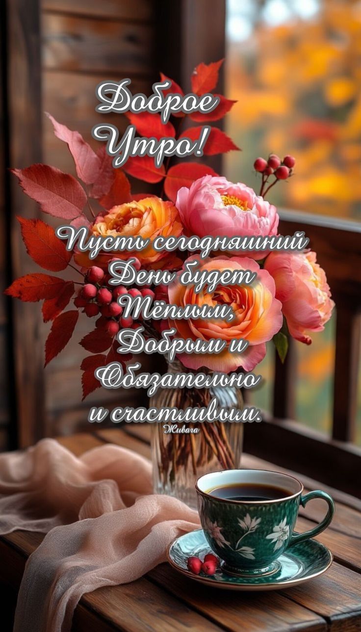 Доброе Утро! Пусть сегодняшний День будет тёплым, добрым и обязательно счастливым.