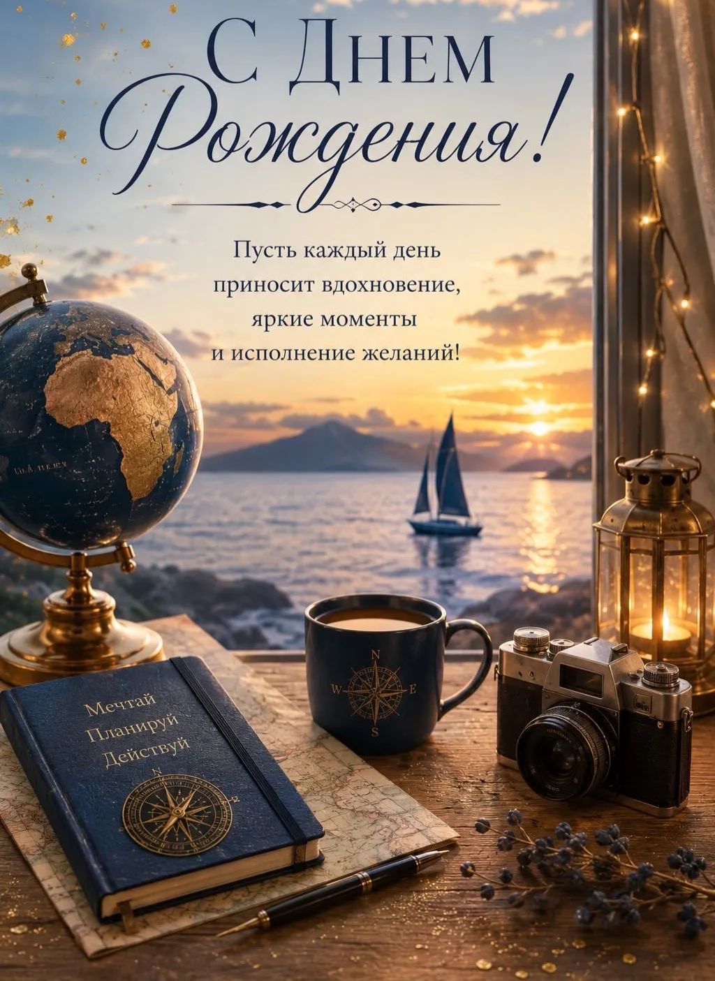 С Днем Рождения! Пусть каждый день приносит вдохновение, яркие моменты и исполнение желаний! Мечтай Планируй Действуй