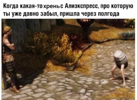 Когда какая-то хрень с Аликэкспресс, про которую ты уже давно забыл, пришла через полгода