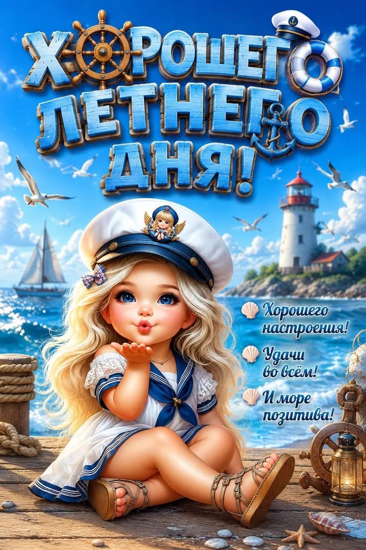 Хорошего летнего дня! Хорошего настроения! Удачи во всём! И море позитива!