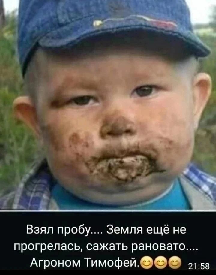 Взял пробу.... Земля ещё не прогрелась, сажать рановато.... Агроном Тимофей.