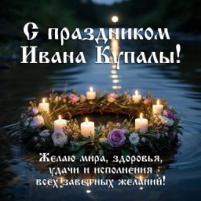 С праздником Ивана Купалы! Желаю мира, здоровья, удачи и исполнения всех заветных желаний!