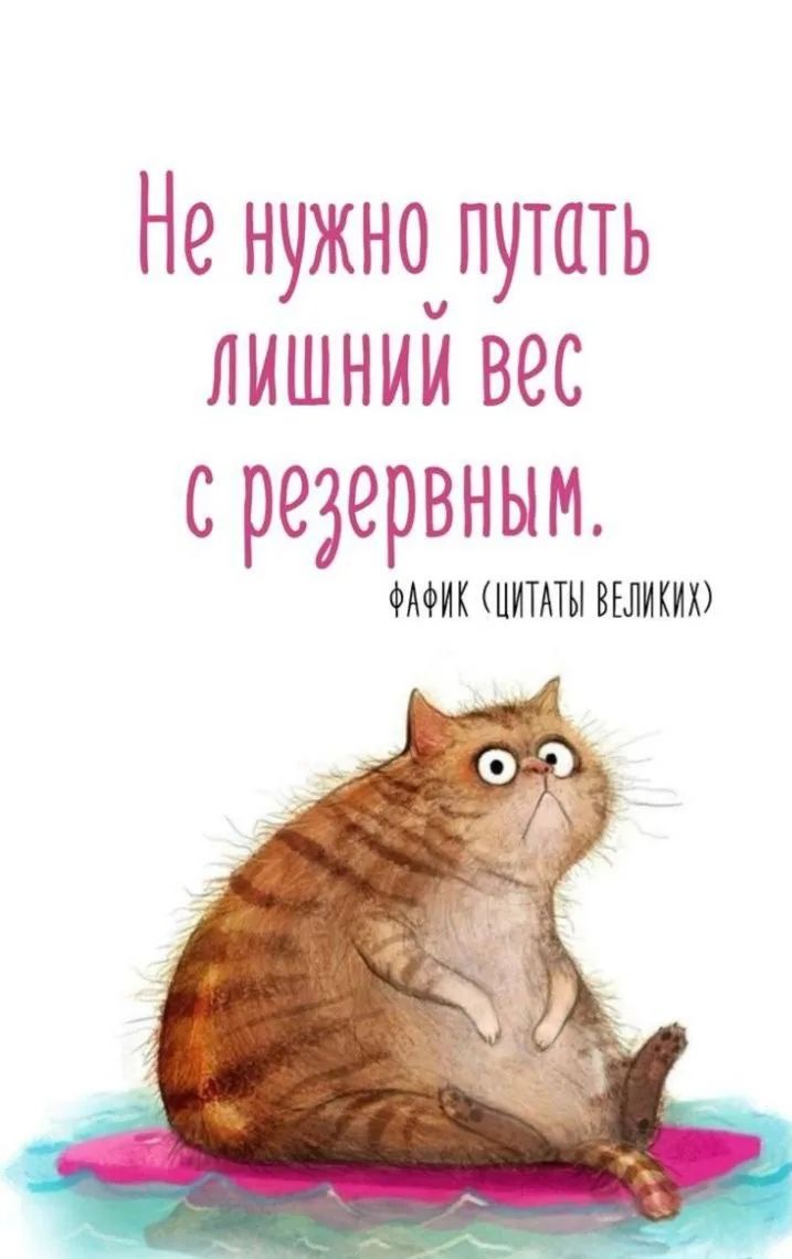 Не нужно путать лишний вес с резервным. ФАФИК (ЦИТАТЫ ВЕЛИКИХ)