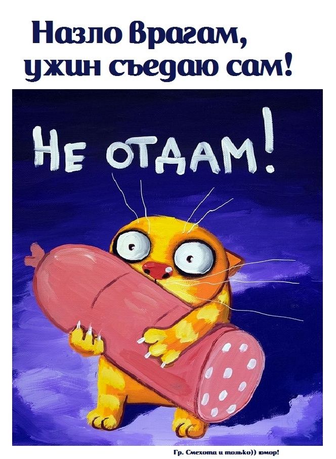 Назло врагам, ужин съедаю сам! Не отдам! Гр. Смехота и только)) юмор!