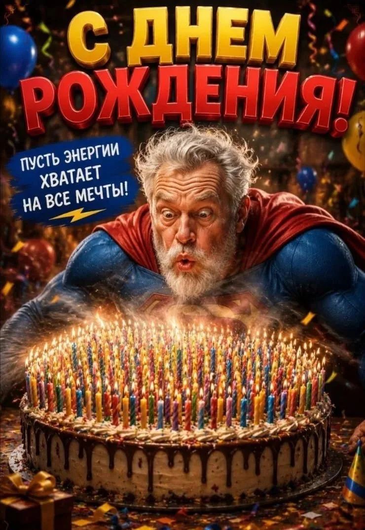 С ДНЕМ РОЖДЕНИЯ! ПУСТЬ ЭНЕРГИИ ХВАТАЕТ НА ВСЕ МЕЧТЫ!