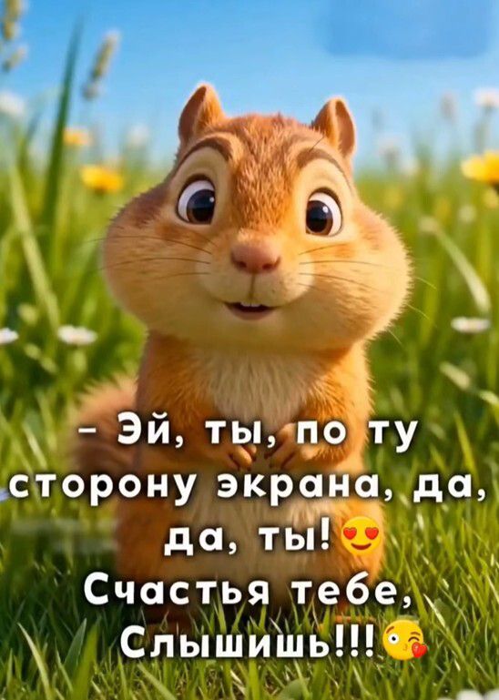 Эй, ты, по ту сторону экрана, да, да, ты! Счастья тебе, Слышишь!!!