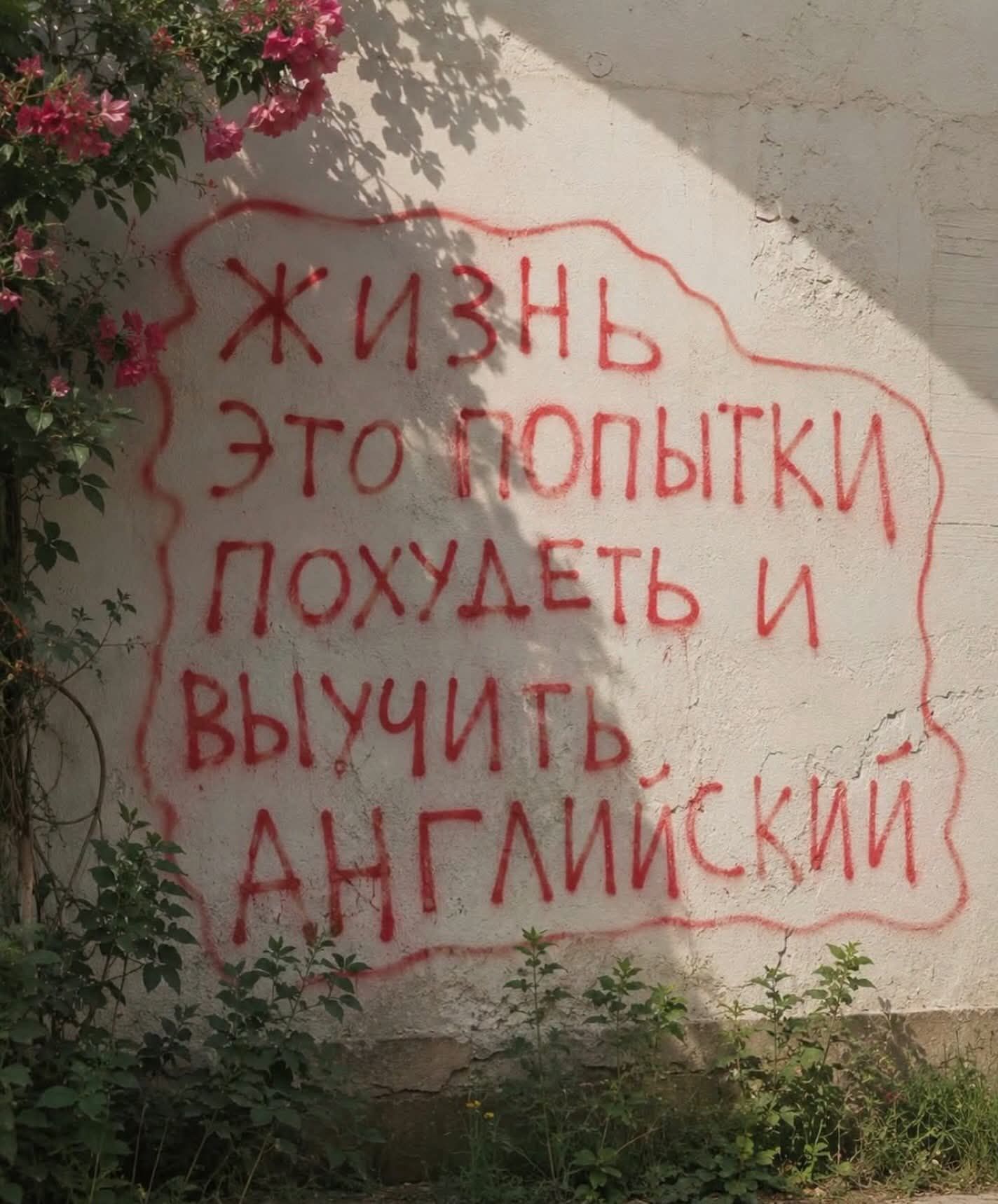 ЖИЗНЬ ЭТО ПОПЫТКИ ПОХУДЕТЬ И ВЫУЧИТЬ АНГЛИЙСКИЙ