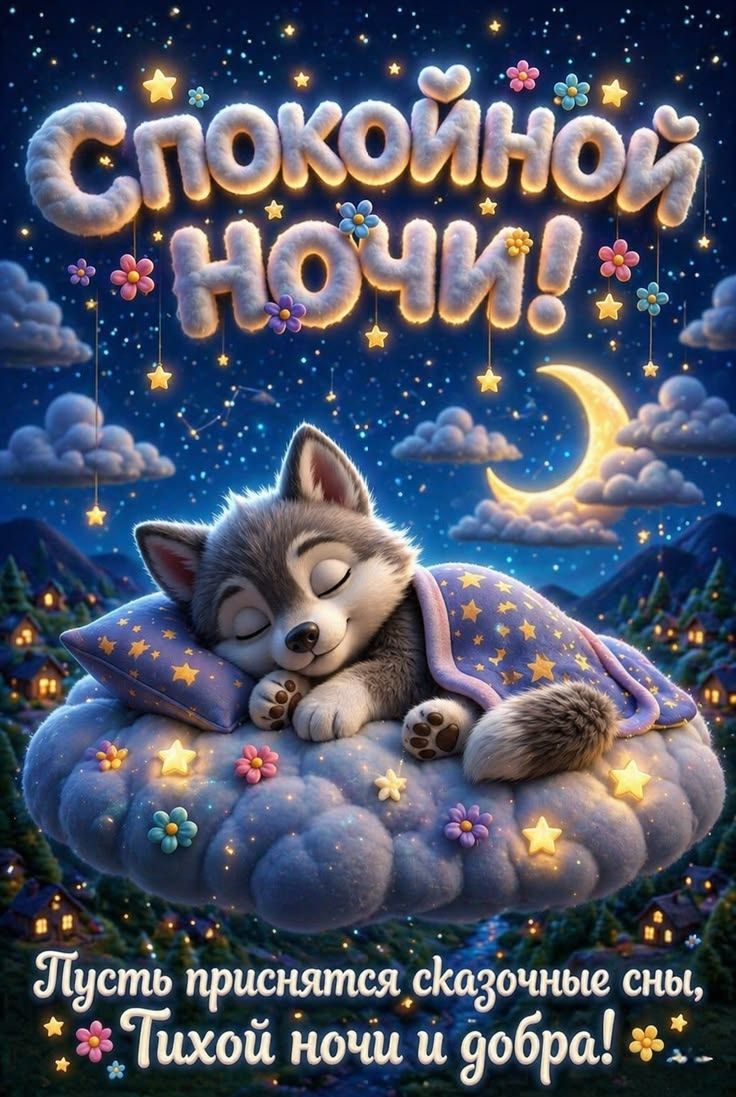Спокойной ночи! Пусть приснятся сказочные сны, Тихой ночи и добра!
