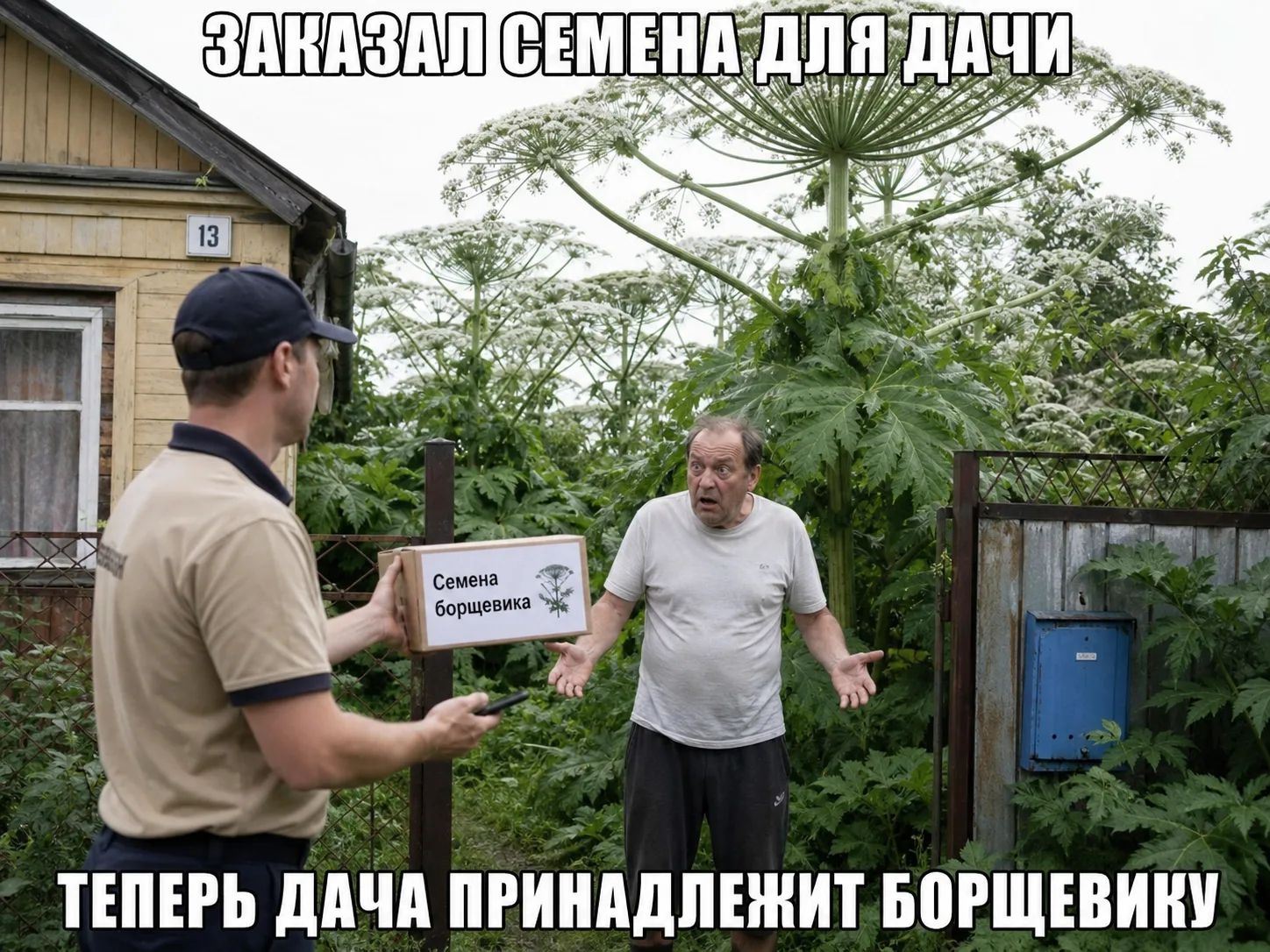 ЗАКАЗАЛ СЕМЕНА ДЛЯ ДАЧИ Семена борщевика ТЕПЕРЬ ДАЧА ПРИНАДЛЕЖИТ БОРЩЕВИКУ