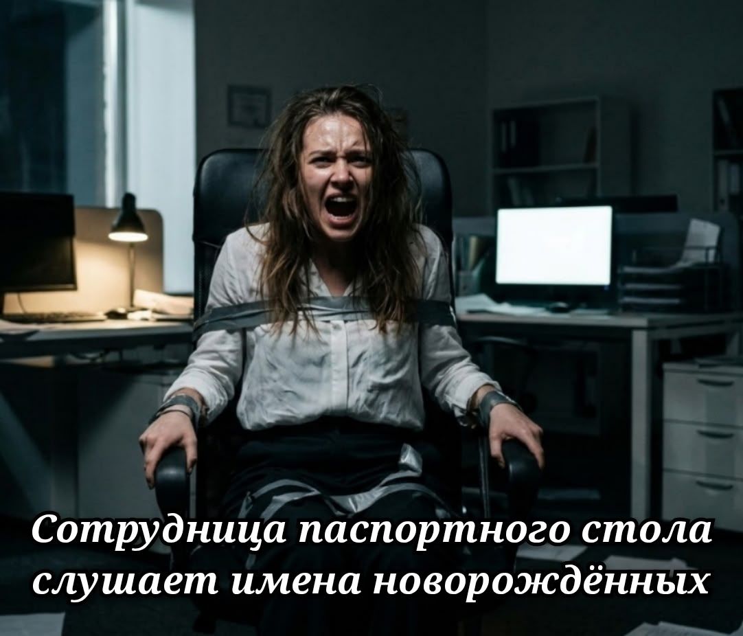 Сотрудница паспортного стола слушает имена новорождённых