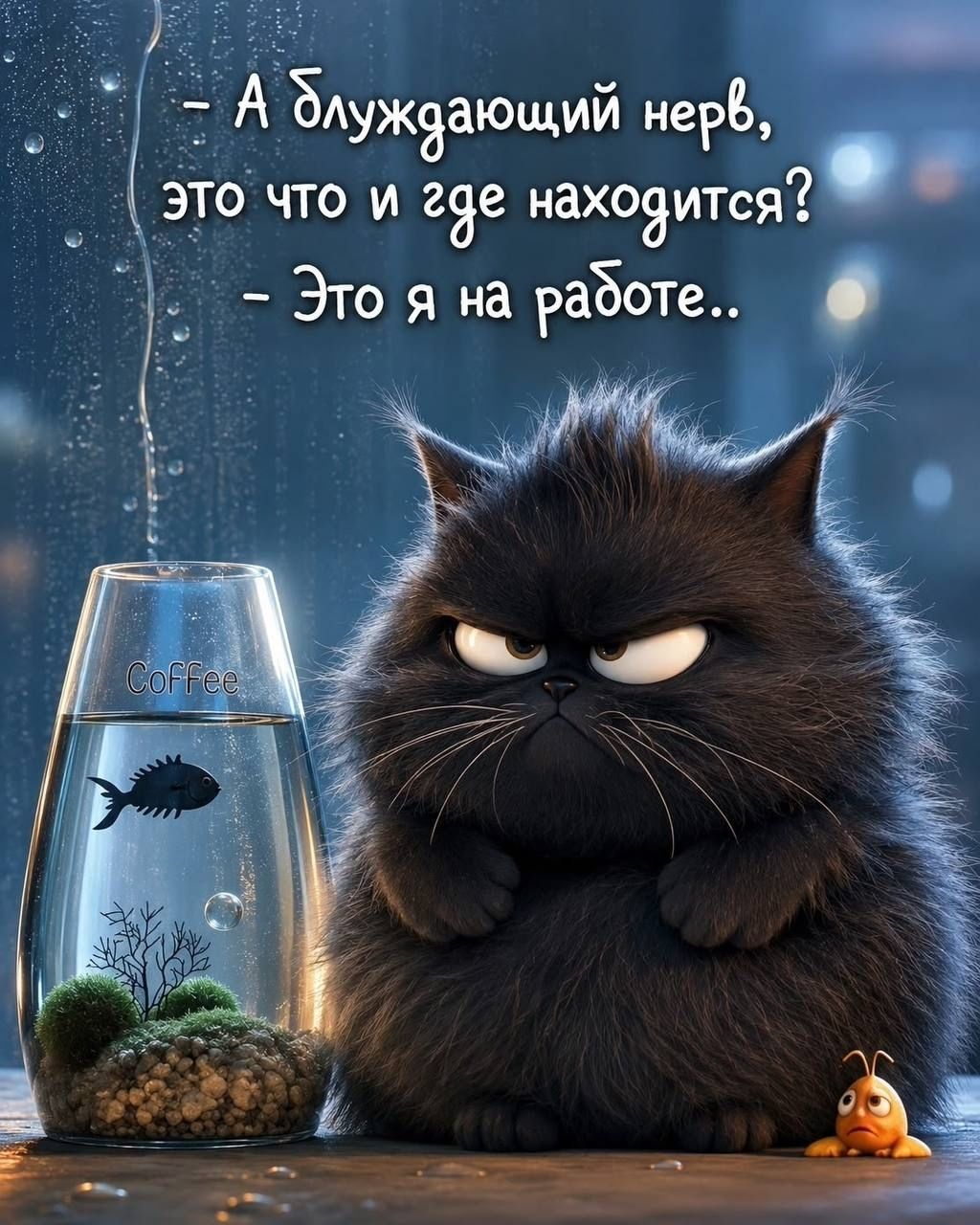 – А блуждающий нерв, это что и где находится? – Это я на работе.. Coffee