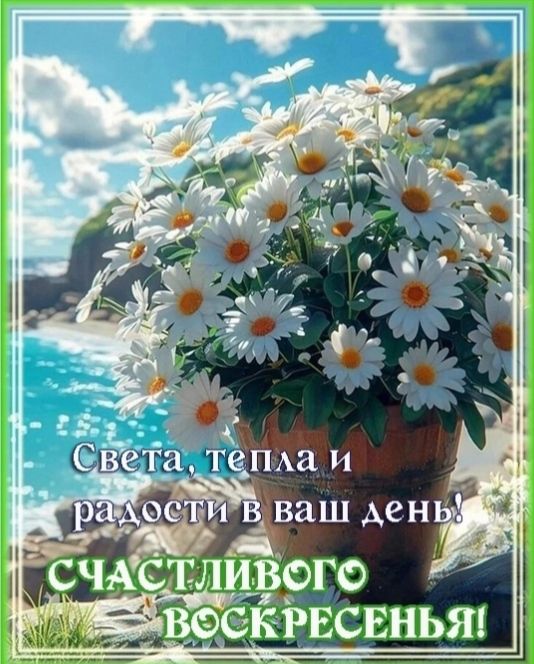 Света, тепла и радости в ваш день! СЧАСТЛИВОГО ВОСКРЕСЕНЬЯ!