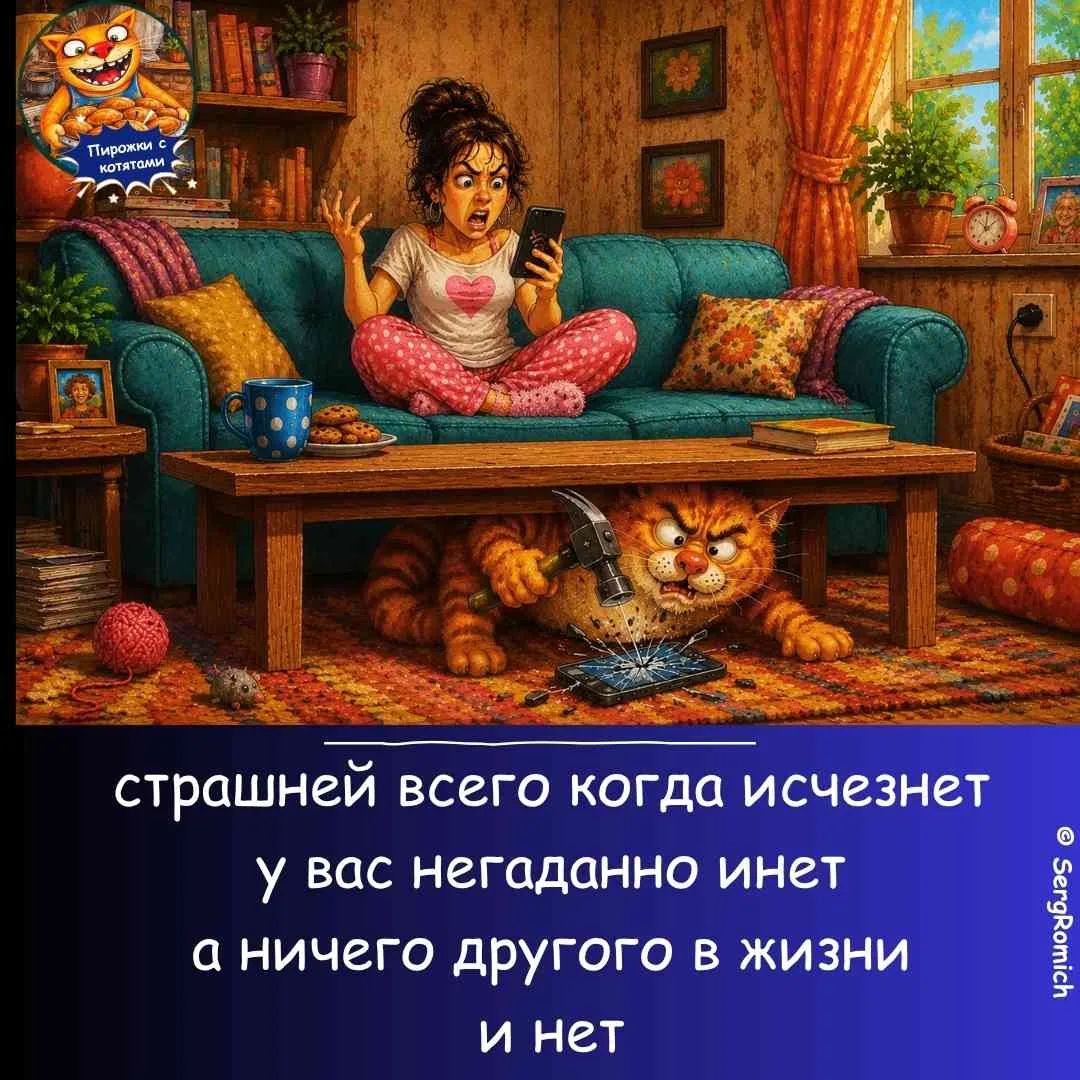 Пирожки с котятами страшней всего когда исчезнет у вас негаданно инет а ничего другого в жизни и нет