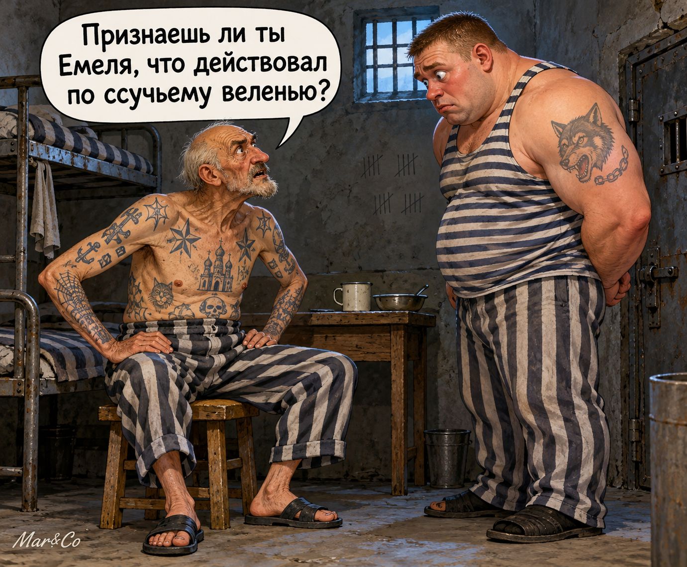 Признаешь ли ты Емеля, что действовал по ссучьему веленью?
