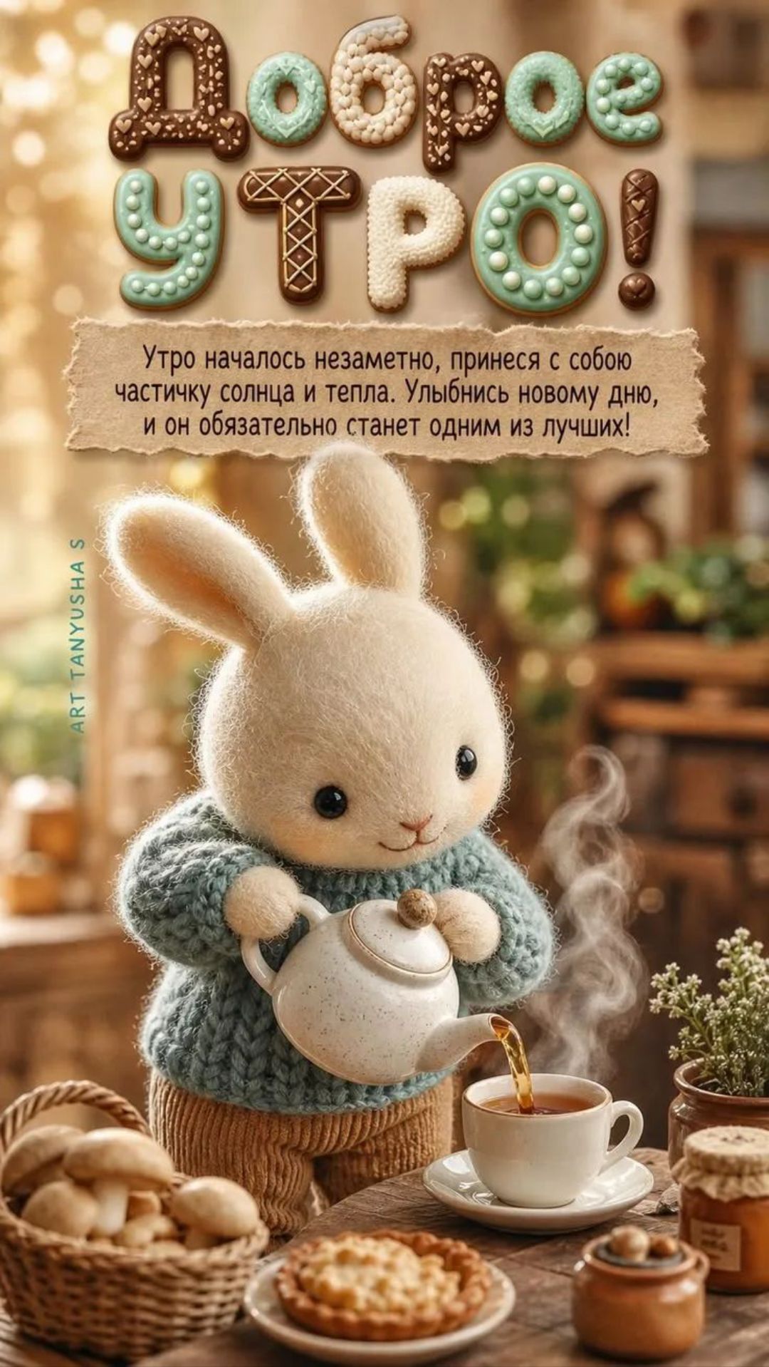 Доброе УТРО! Утро началось незаметно, принеся с собою частичку солнца и тепла. Улыбнись новому дню, и он обязательно станет одним из лучших! ART TANYUSHA S