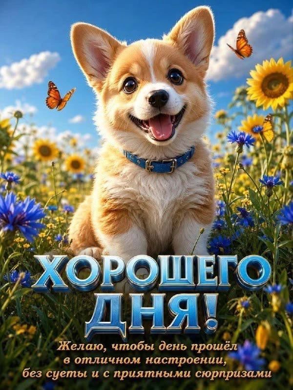 ХОРОШЕГО ДНЯ! Желаю, чтобы день прошёл в отличном настроении, без суеты и с приятными сюрпризами