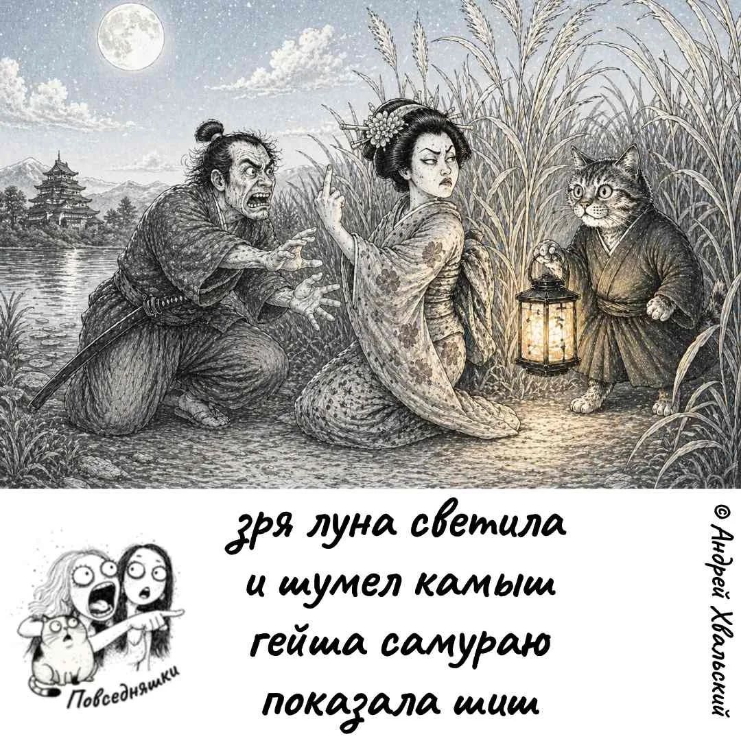 зря луна светила и шумел камыш гейша самураю показала шиш