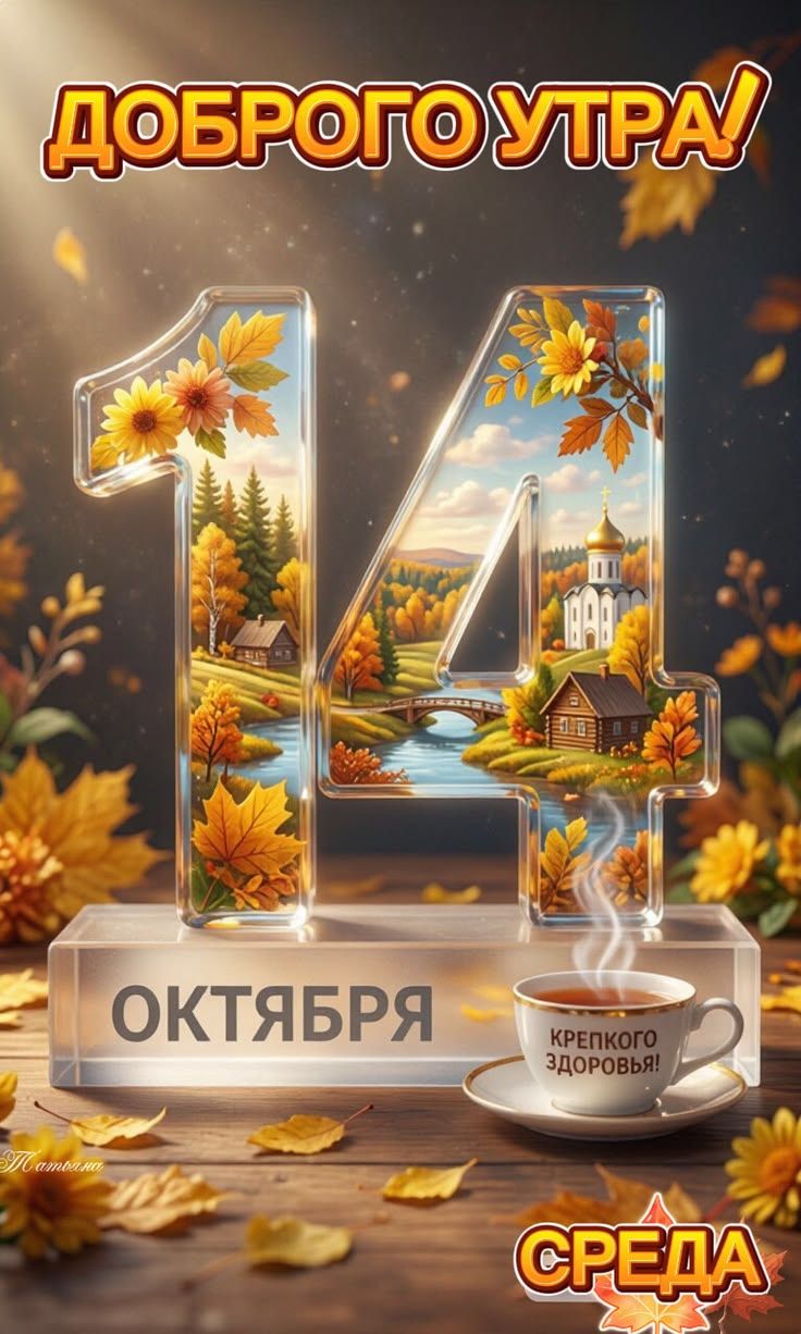 ДОБРОГО УТРА! 14 ОКТЯБРЯ СРЕДА КРЕПКОГО ЗДОРОВЬЯ!
