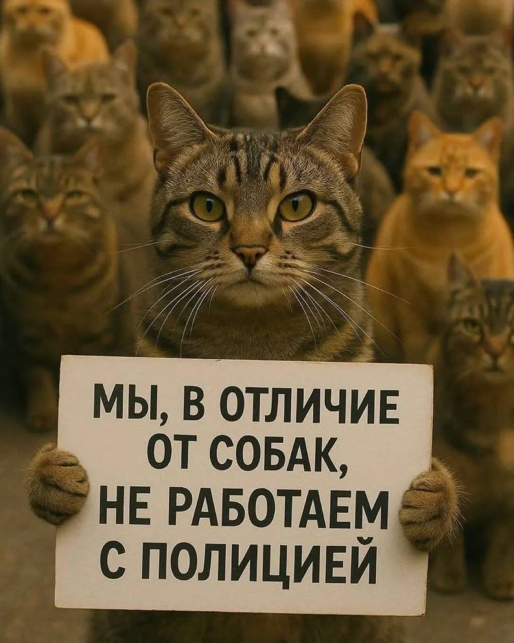 МЫ, В ОТЛИЧИЕ ОТ СОБАК, НЕ РАБОТАЕМ С ПОЛИЦИЕЙ