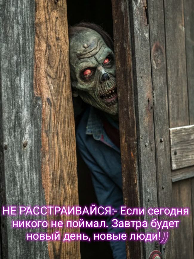 НЕ РАССТРАИВАЙСЯ:- Если сегодня никого не поймал. Завтра будет новый день, новые люди!