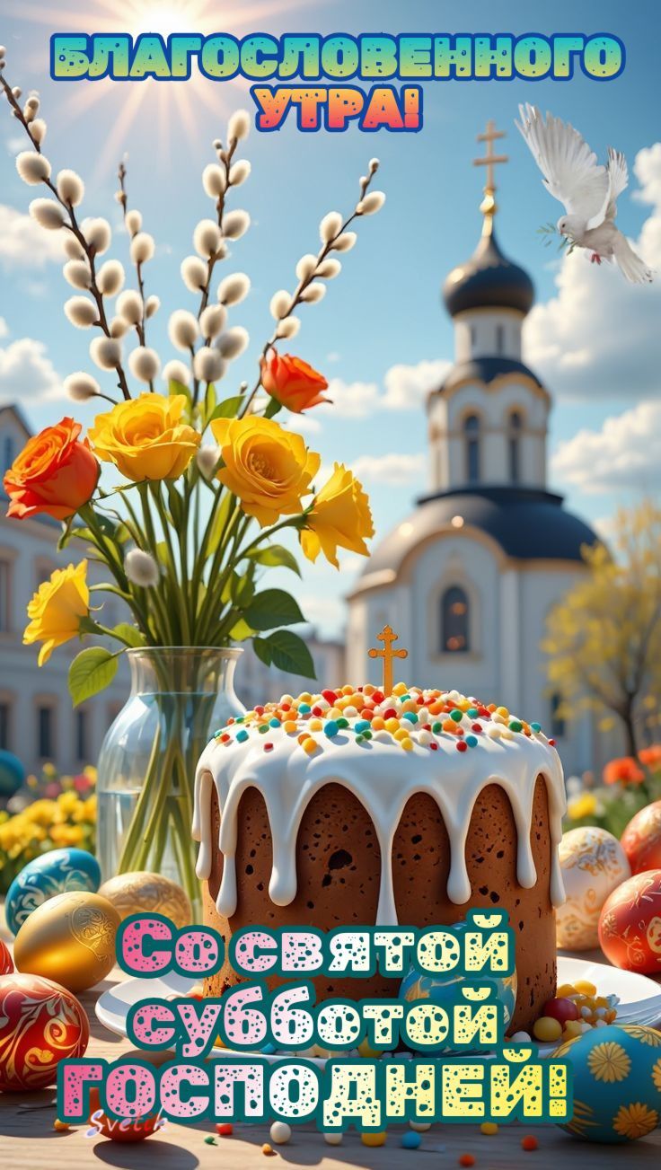 БЛАГОСЛОВЕННОГО УТРА! Со святой субботой Господней!