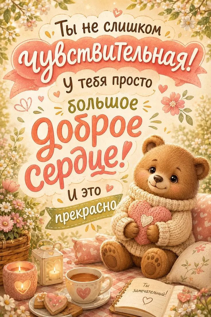 Ты не слишком чувствительная! У тебя просто большое доброе сердце! И это прекрасно. Ты замечательный!