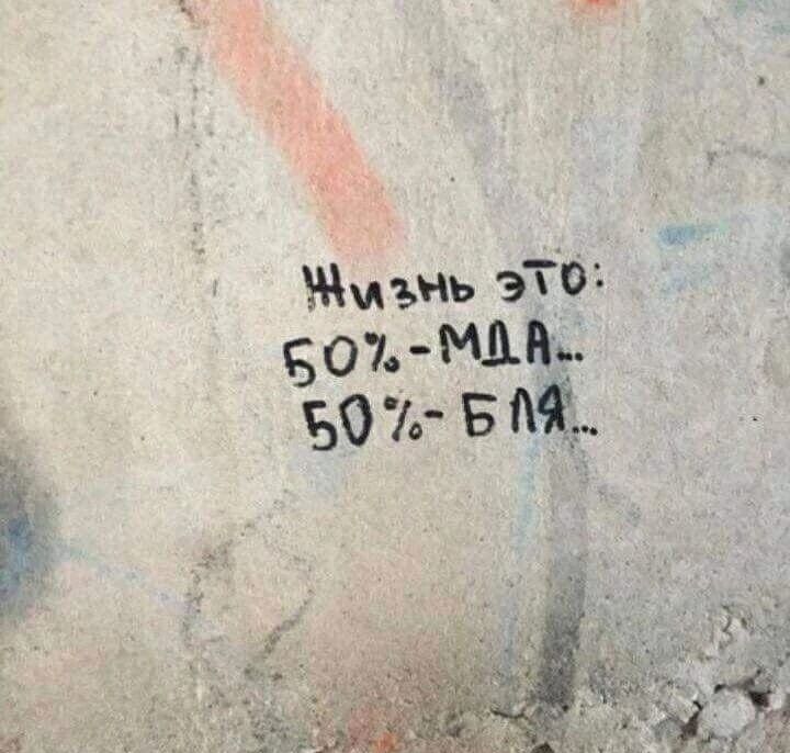 Жизнь это: 50% - МДА... 50% - БЛЯ...