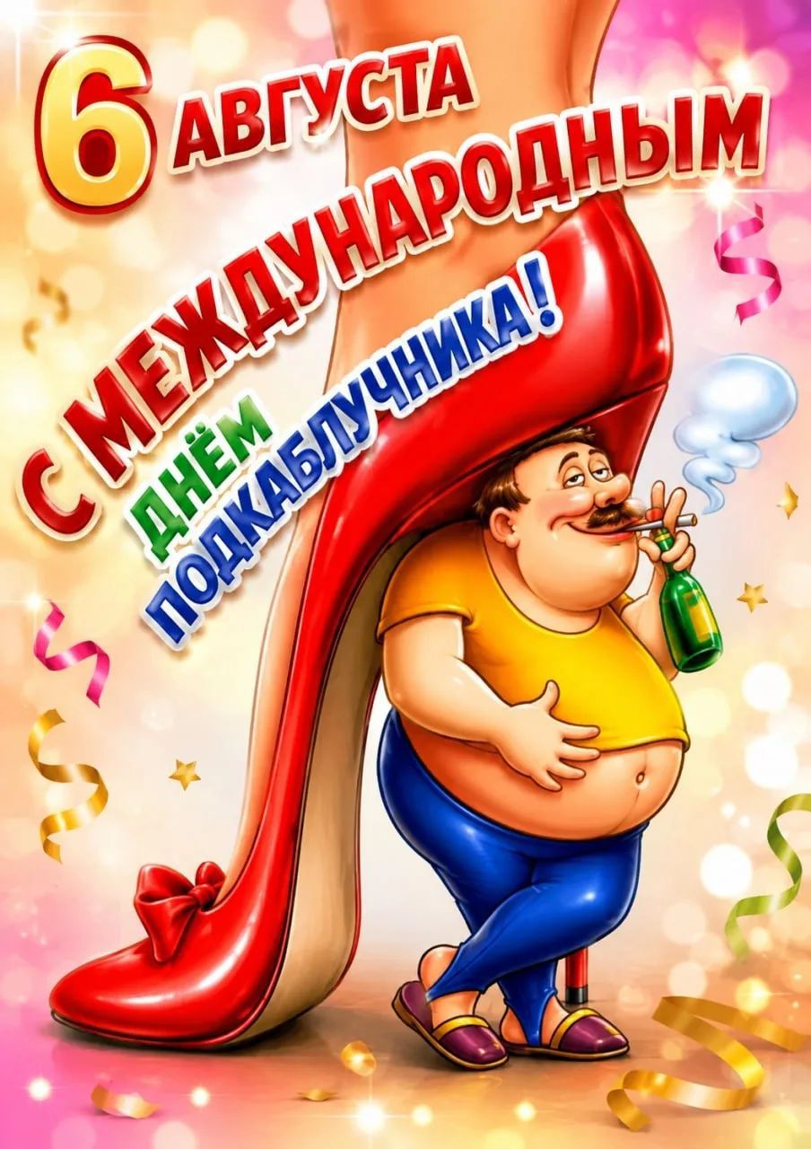 6 АВГУСТА С МЕЖДУНАРОДНЫМ ДНЁМ ПОДКАБЛУЧНИКА!