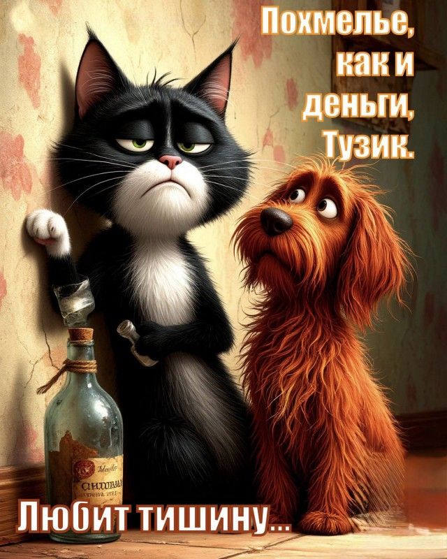 Похмелье, как и деньги, Тузик. Любит тишину...