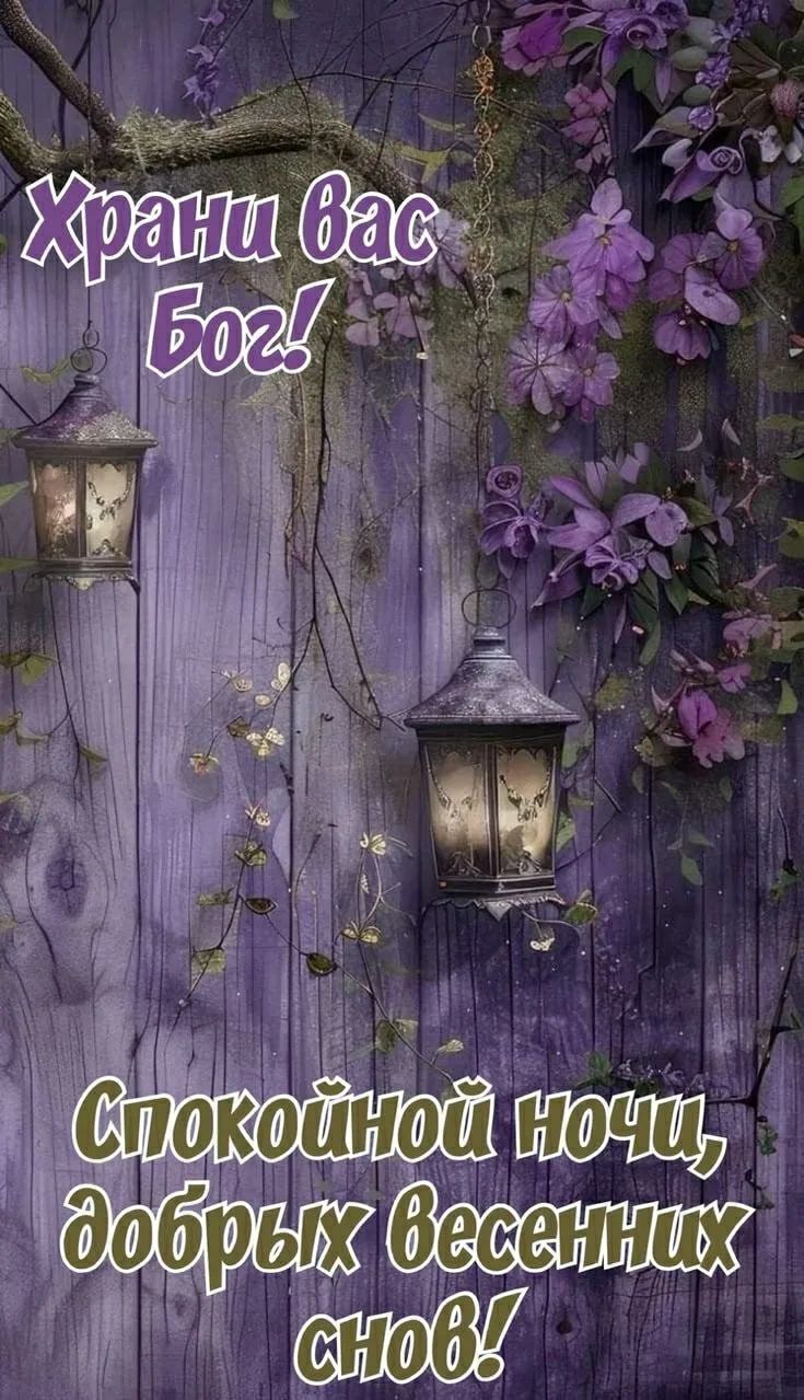 Храни вас Бог! Спокойной ночи, добрых весенних снов!
