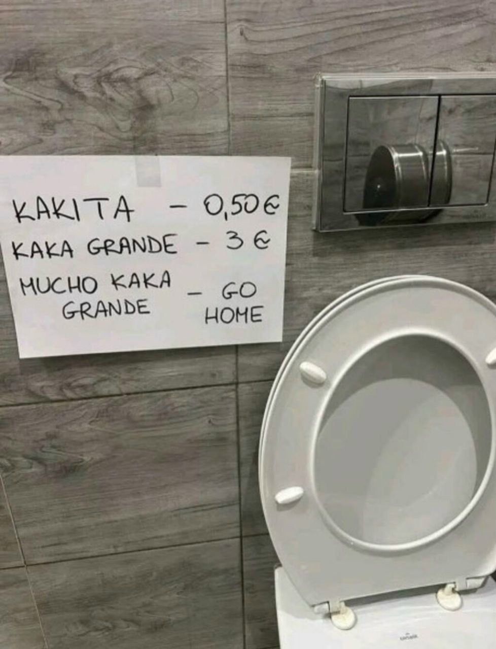KAKITA - 0,50€ KAKA GRANDE - 3€ MUCHO KAKA GRANDE - GO HOME