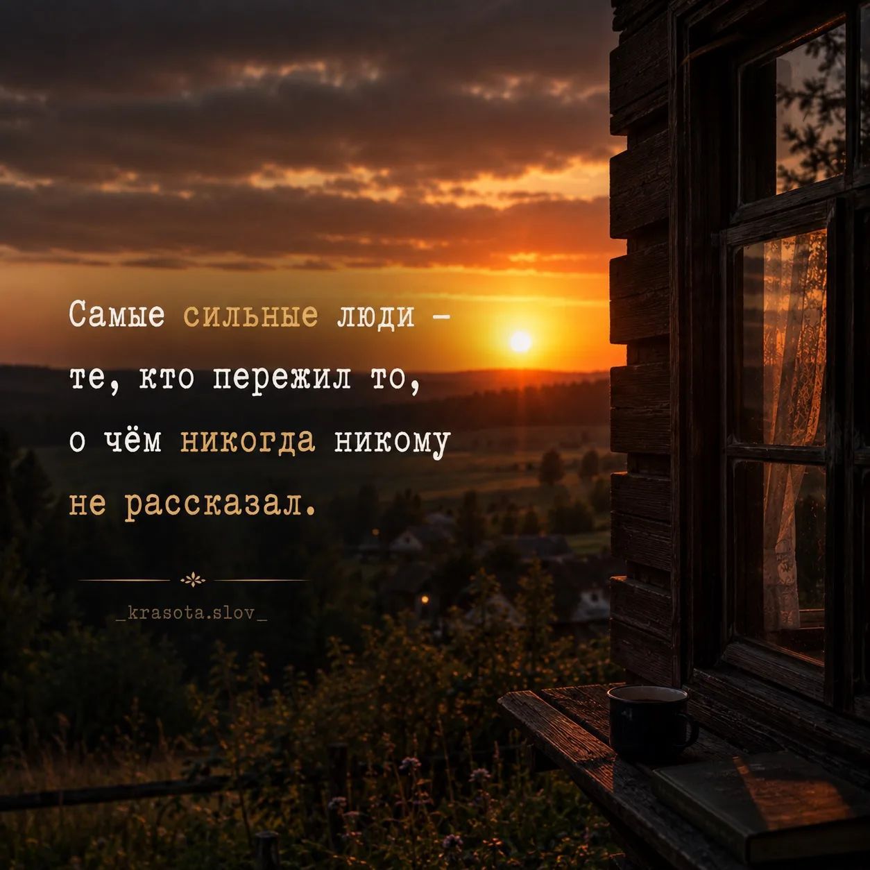 Самые сильные люди – те, кто пережил то, о чём никогда никому не рассказал.