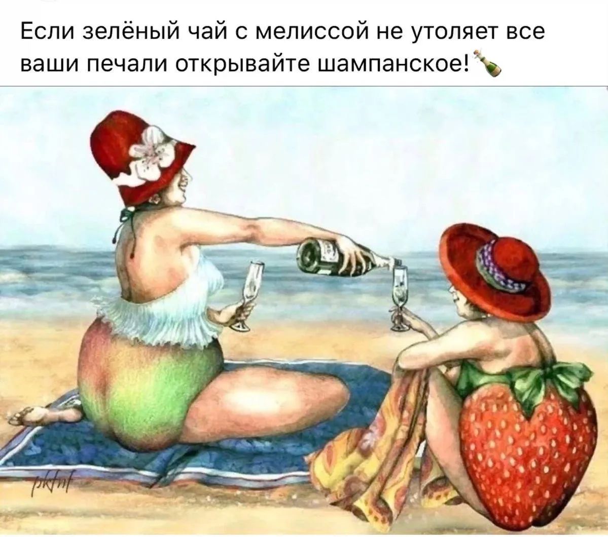 Если зелёный чай с мелиссой не утоляет все ваши печали открывайте шампанское!