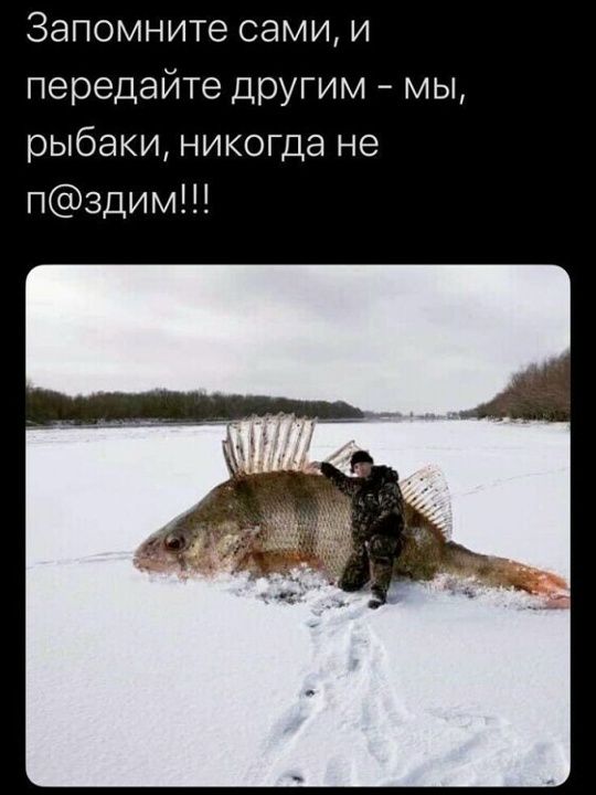 Запомните сами, и передайте другим - мы, рыбаки, никогда не п@здим!!!