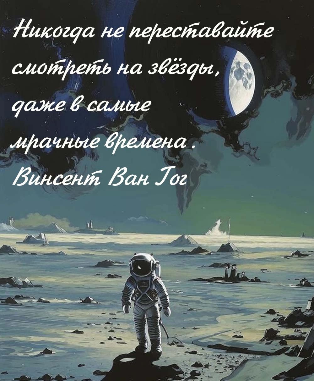 Никогда не переставайте смотреть на звёзды, даже в самые мрачные времена. Винсент Ван Гог