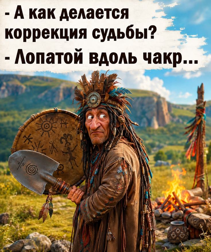 - А как делается коррекция судьбы? - Лопатой вдоль чакр...