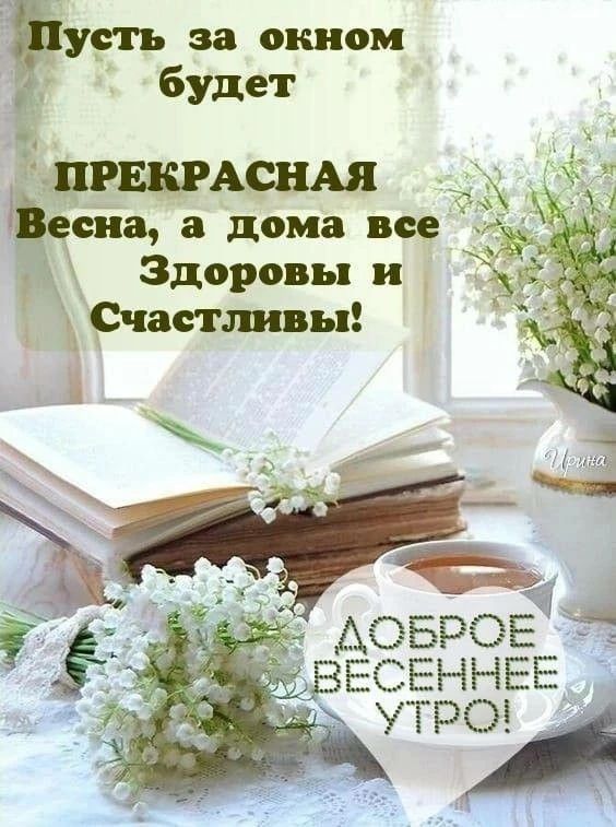Пусть за окном будет ПРЕКРАСНАЯ Весна, а дома все Здоровы и Счастливы! Доброе весеннее утро! Ирина