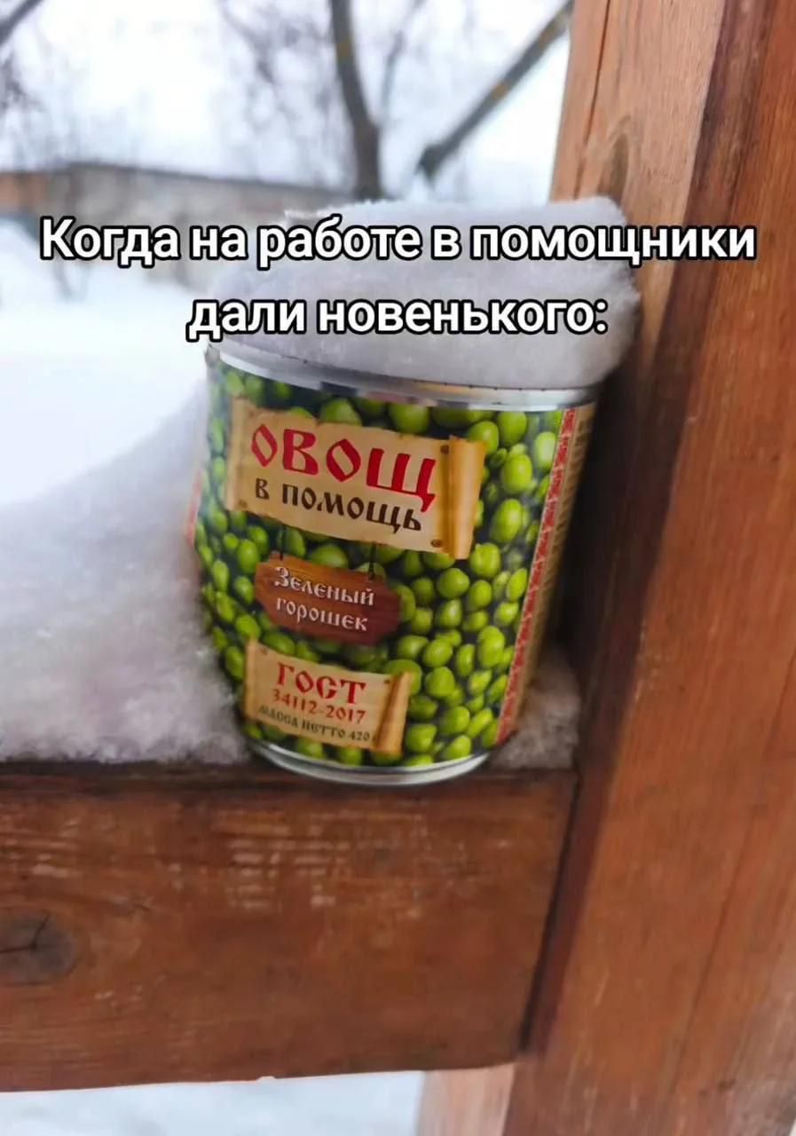 Когда на работе в помощники дали новенького: ОВОЩ в ПОМОЩЬ Зеленый горошек ГОСТ 34112-2017 МАССА НЕТТО 420