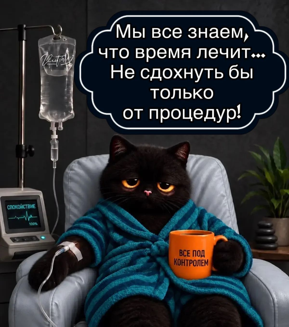 Мы все знаем, что время лечит... Не сдохнуть бы только от процедур! СПОКОЙСТВИЕ 100% ВСЕ ПОД КОНТРОЛЕМ