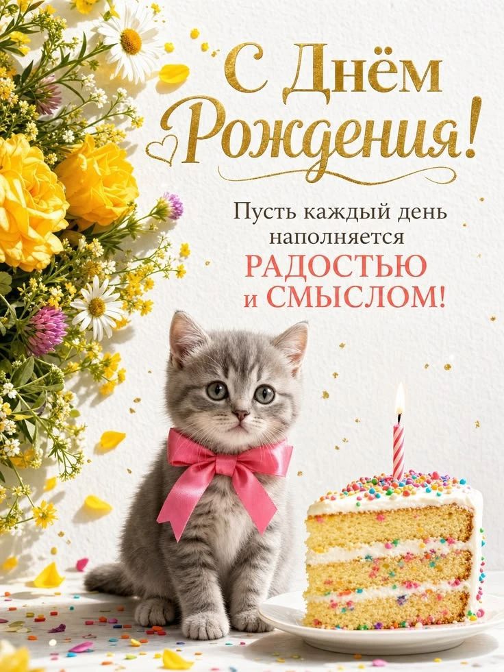 С Днём Рождения! Пусть каждый день наполняется РАДОСТЬЮ и СМЫСЛОМ!