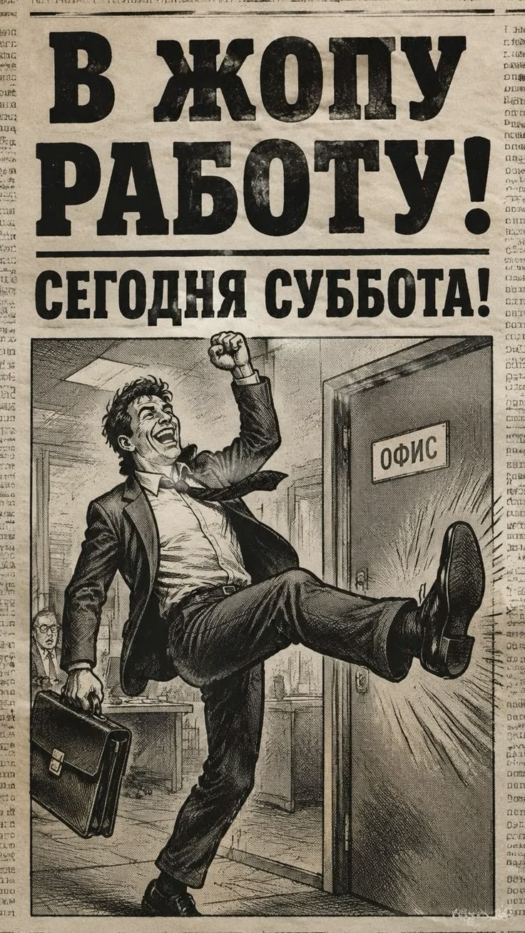 В ЖОПУ РАБОТУ! СЕГОДНЯ СУББОТА! ОФИС