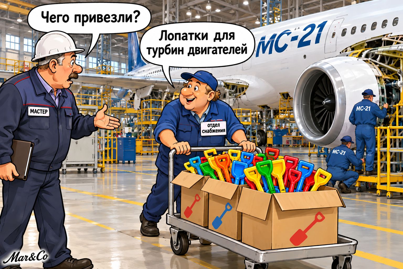 Чего привезли? Лопатки для турбин двигателей MC-21