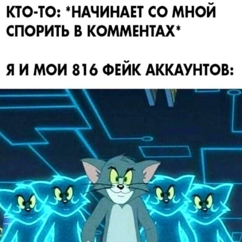 КТО-ТО: *НАЧИНАЕТ СО МНОЙ СПОРИТЬ В КОММЕНТАХ* Я И МОИ 816 ФЕЙК АККАУНТОВ: