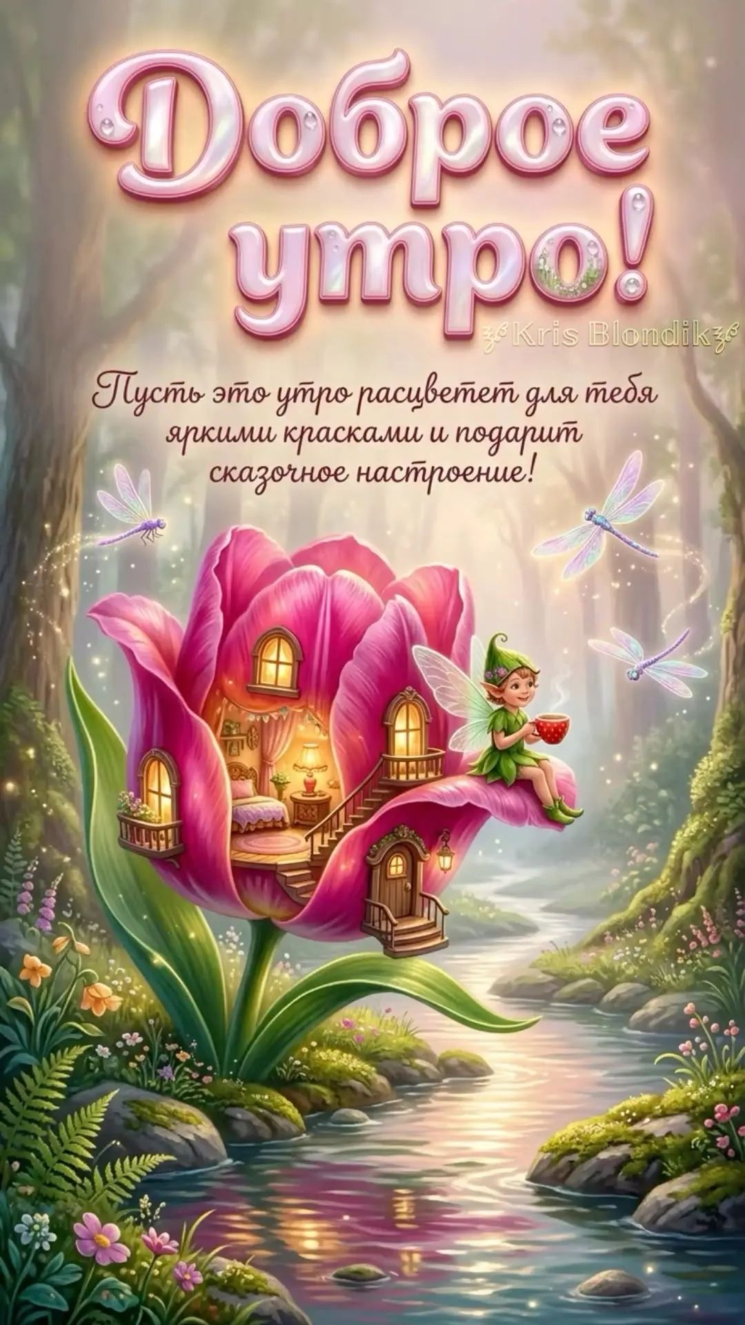 Доброе утро! Пусть это утро расцветет для тебя яркими красками и подарит сказочное настроение!