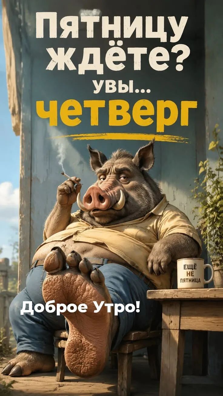 Пятницу ждёте? увы... четверг. Доброе Утро! Ещё не пятница