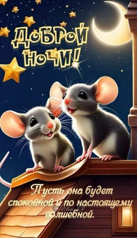 Доброй ночи! Пусть она будет спокойной и по-настоящему волшебной.