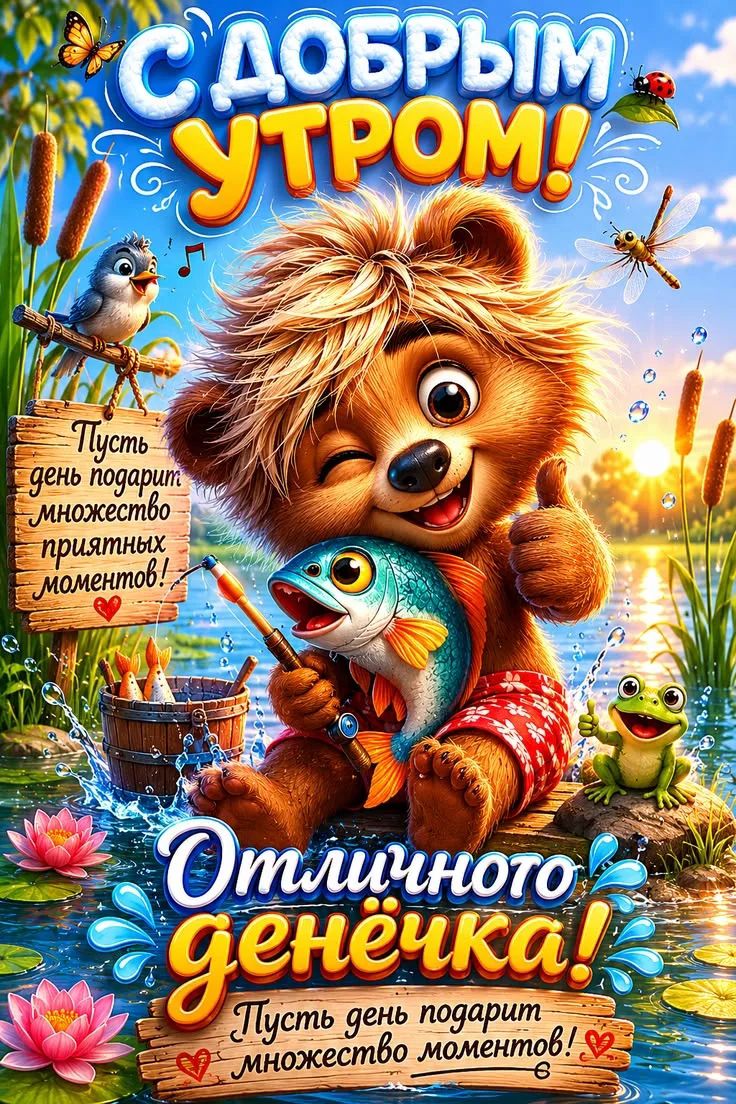 С ДОБРЫМ УТРОМ! Пусть день подарит множество приятных моментов! Отличного денёчка! Пусть день подарит множество моментов!