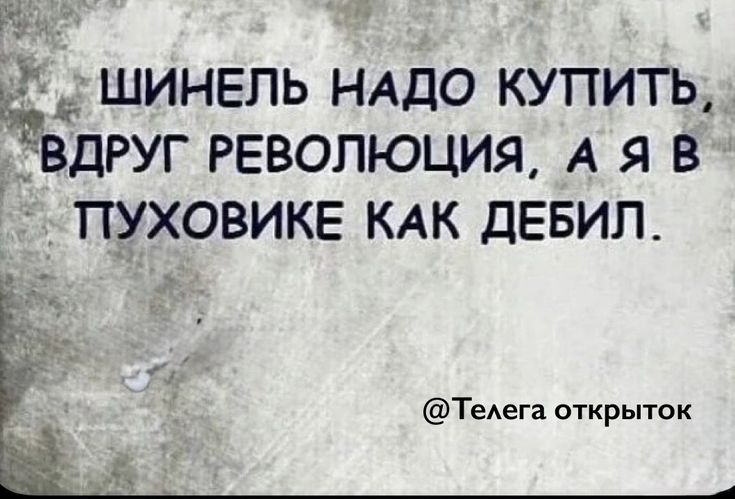 ШИНЕЛЬ НАДО КУПИТЬ, ВДРУГ РЕВОЛЮЦИЯ, А Я В ПУХОВИКЕ КАК ДЕБИЛ.
