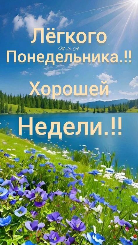 Лёгкого Понедельника.!! Хорошей Недели.!! M.S.A.